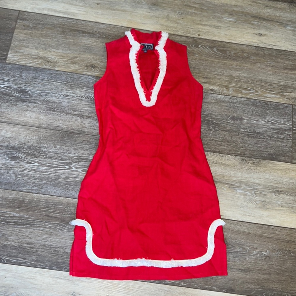 Sail to Sable red and white mini dress